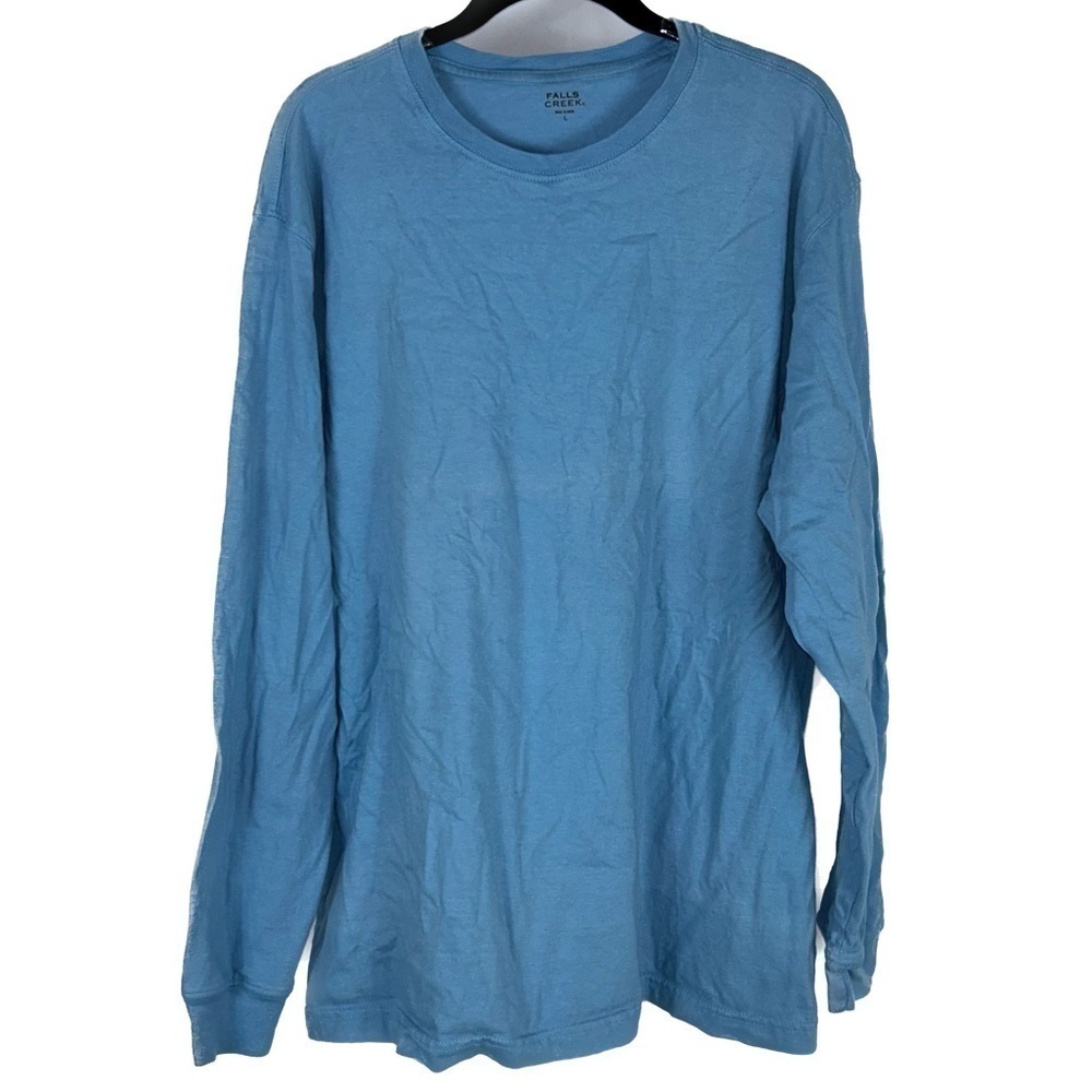 Falls Creek Shirt Long Sleeve Pull Over Crewneck Light Weight Layer Tee Shirt L